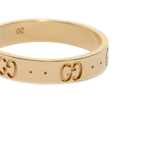 gucci icon thin band ring|gucci gold textured icon ring.